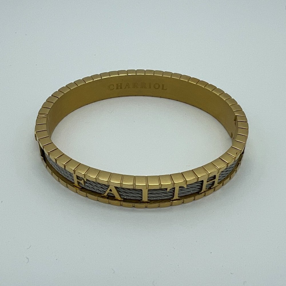 NEW In Box Charriol Forever Faith Bangle 04-104-1139-31L